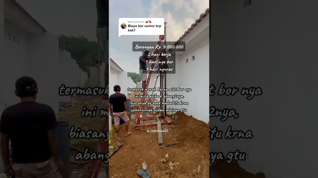 SPILL HARGA NGE BOR SUMUR DI RUMAH SUBSIDI #shorts