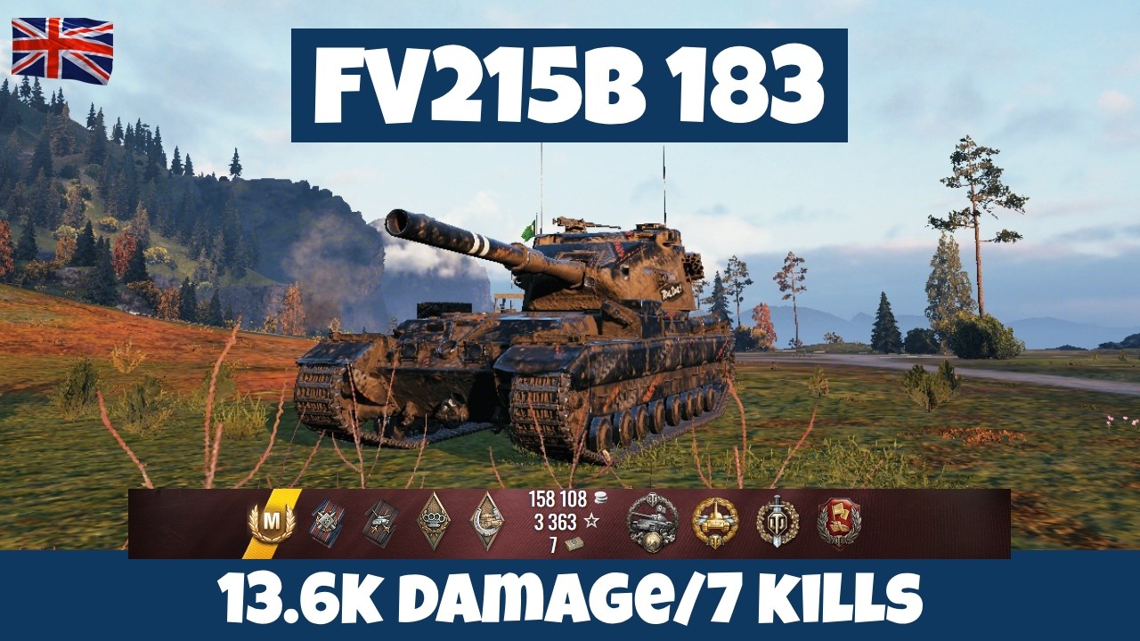 FV215b (183) — ONE SHOT MONSTER💥13.6K DAMAGE & 7 KILLS | World of Tanks