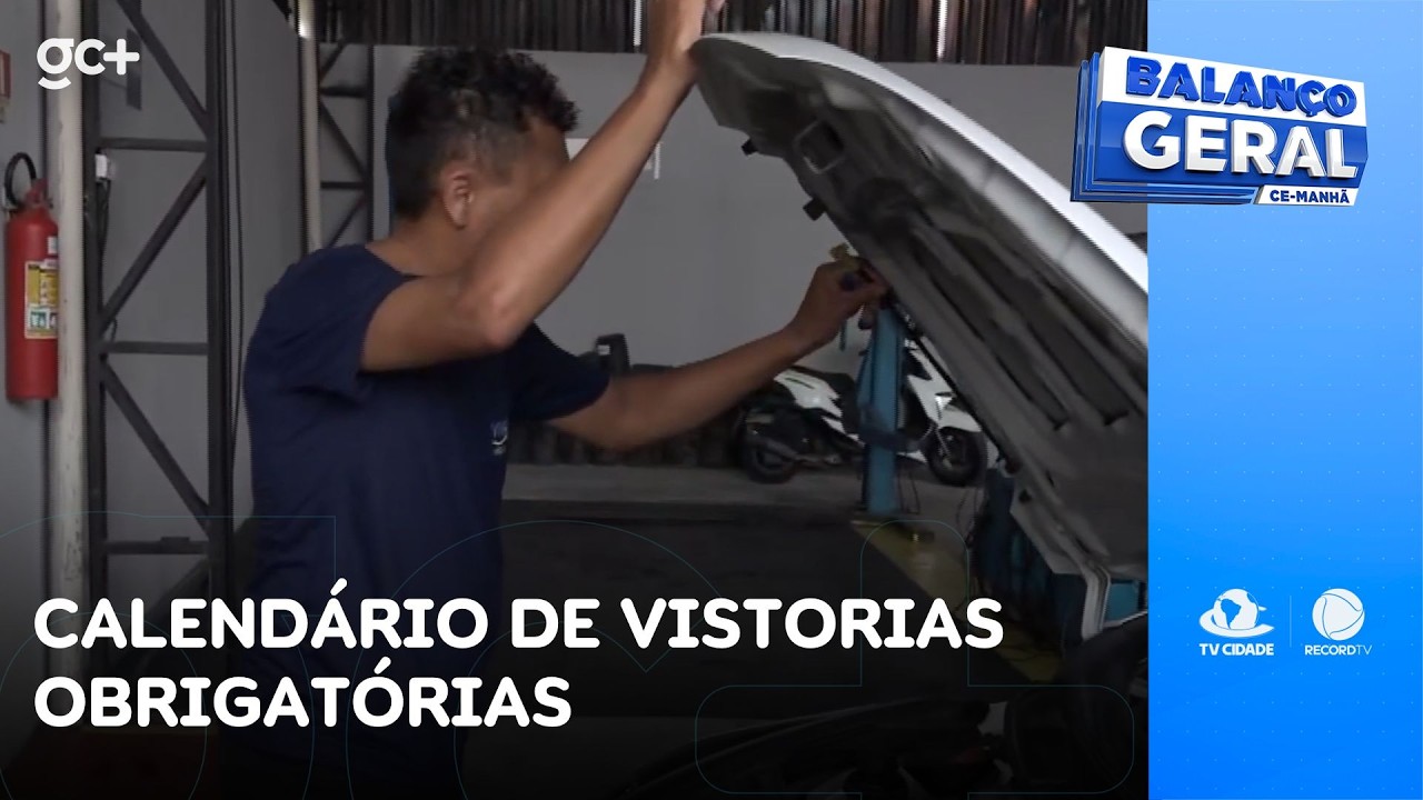 Calendário de vistorias obrigatórias inicia com veículos de placa final 1 | Balanço Geral CE Manhã