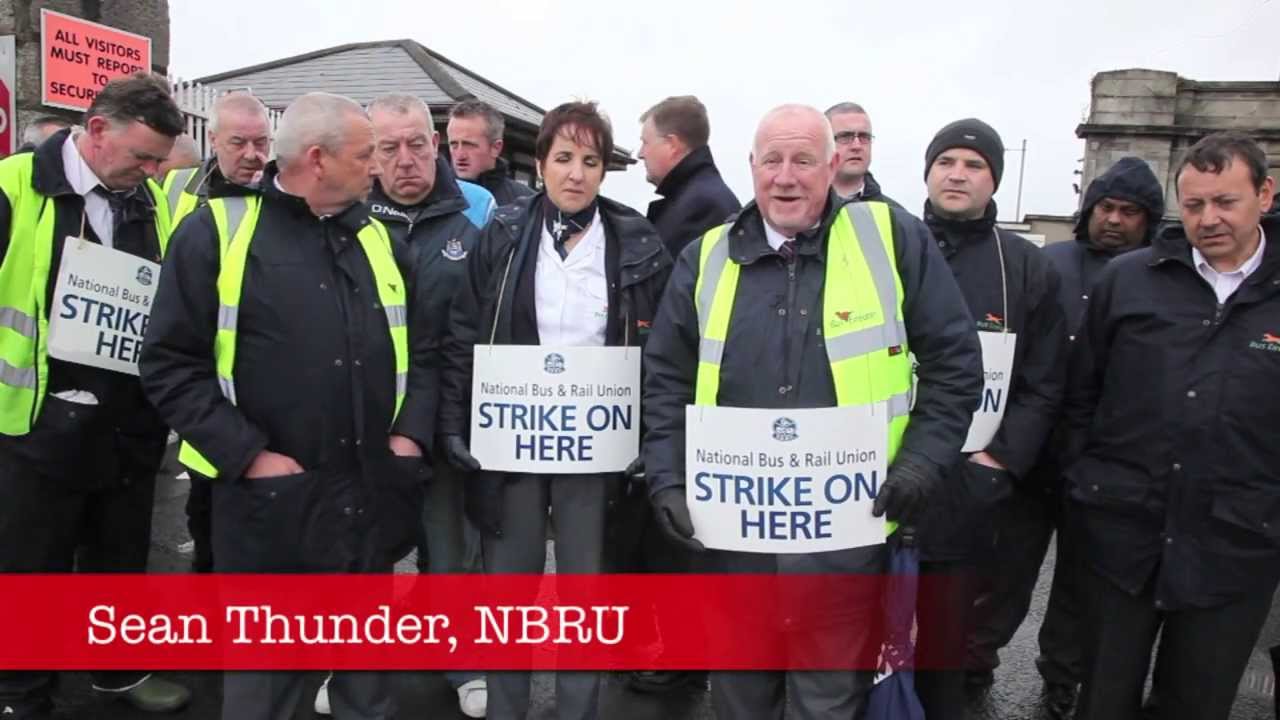 Ireland: Bus workers strike & shut down Bus Eireann in Dublin