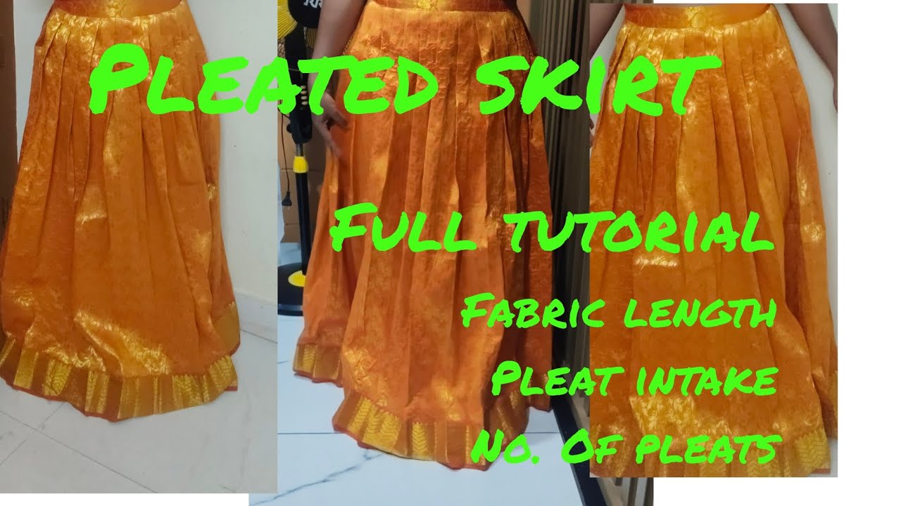 Pleated skirt making tutorial for beginner's #