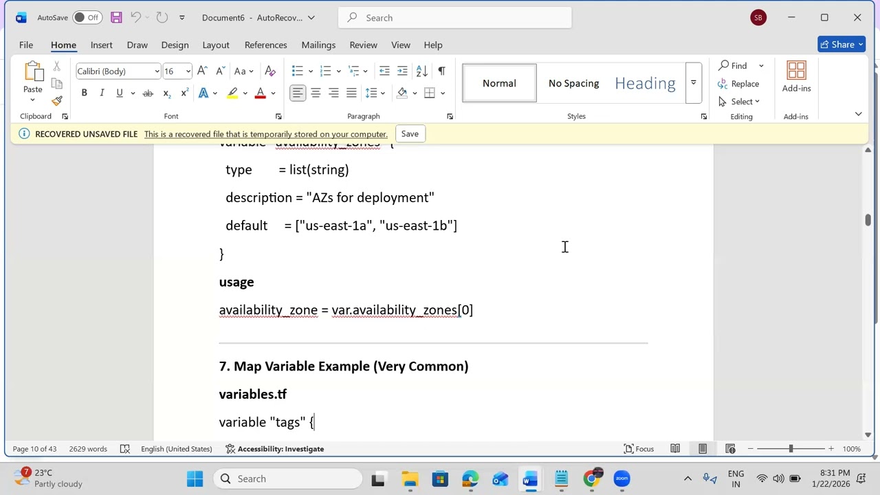 Terraform Variables, Input and output variables explained