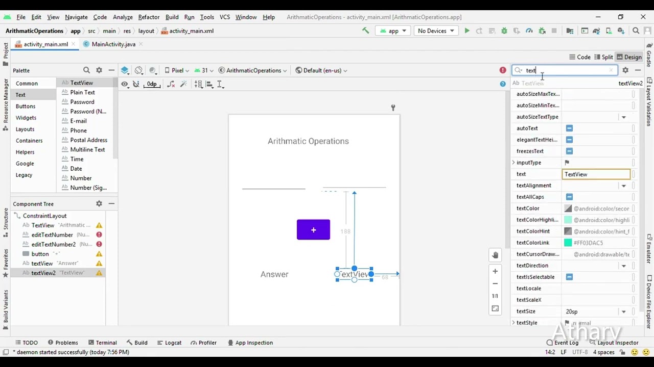 Arithmetic Operations An Android simple Application