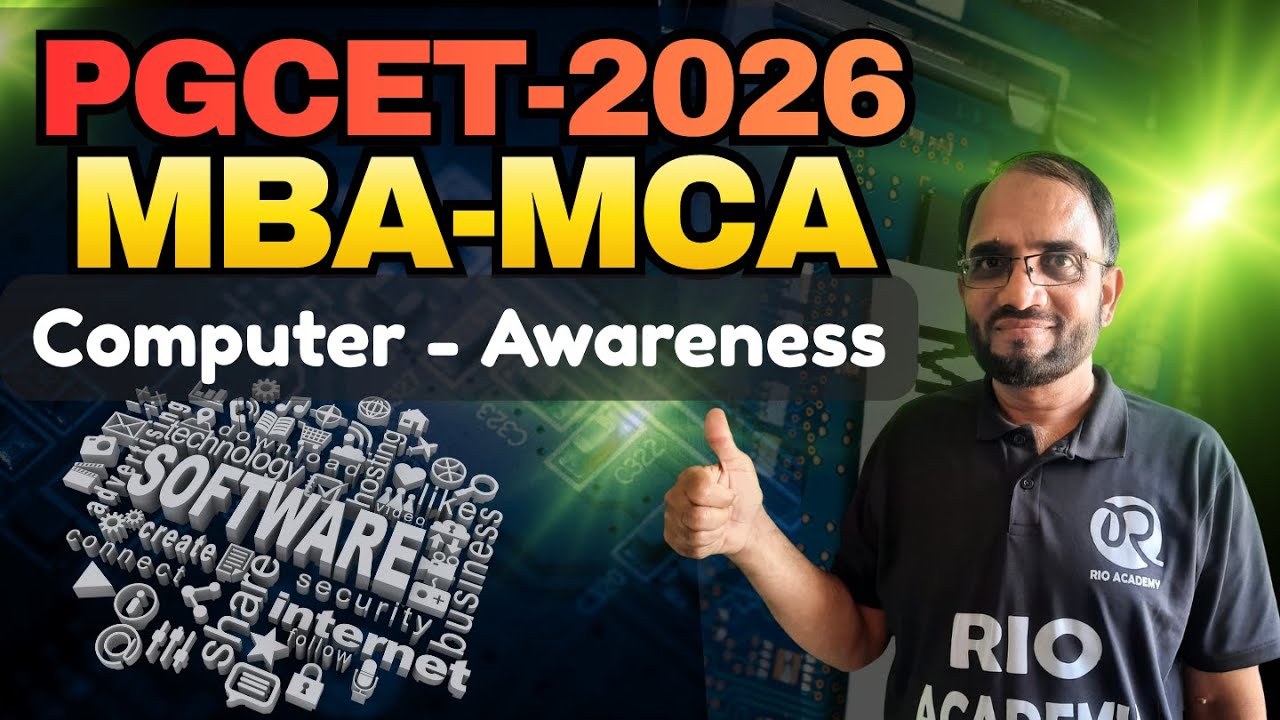 PGCET - MBA  / MCA 2026 | COMPUTER AWARENESS | software |  #pgcetexam2026