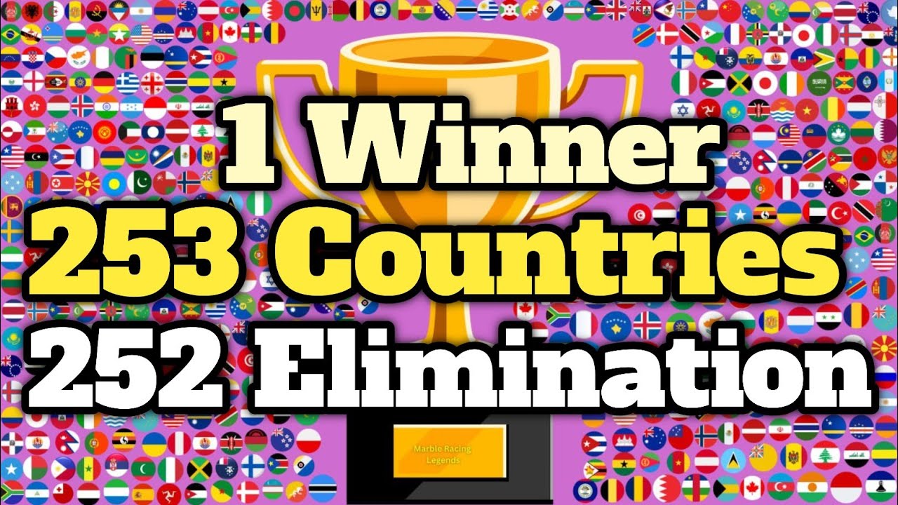 253 Countries & 252 Elimination Marble Race Tournament in Algoodo - World Marble Race