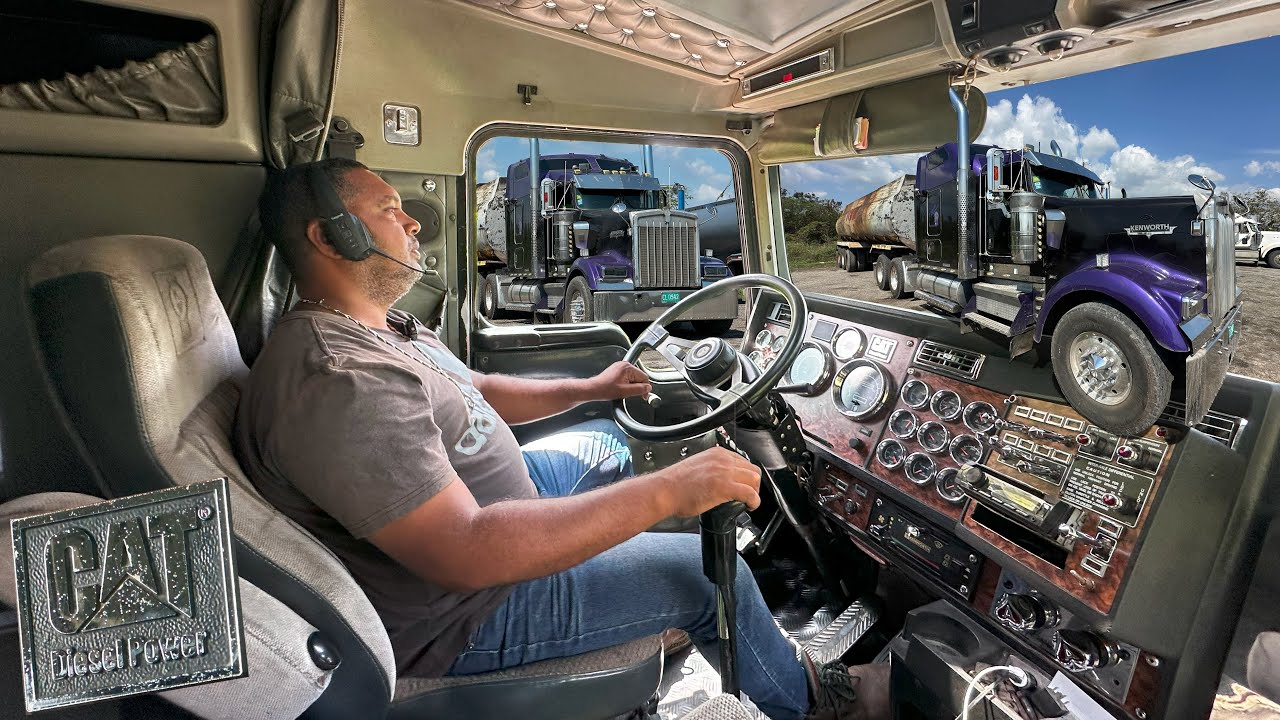 KENWORTH W900L. Loaded with 50 tons of molasses, the 6NZ Cat makes a unique sound! KEDRON (40)