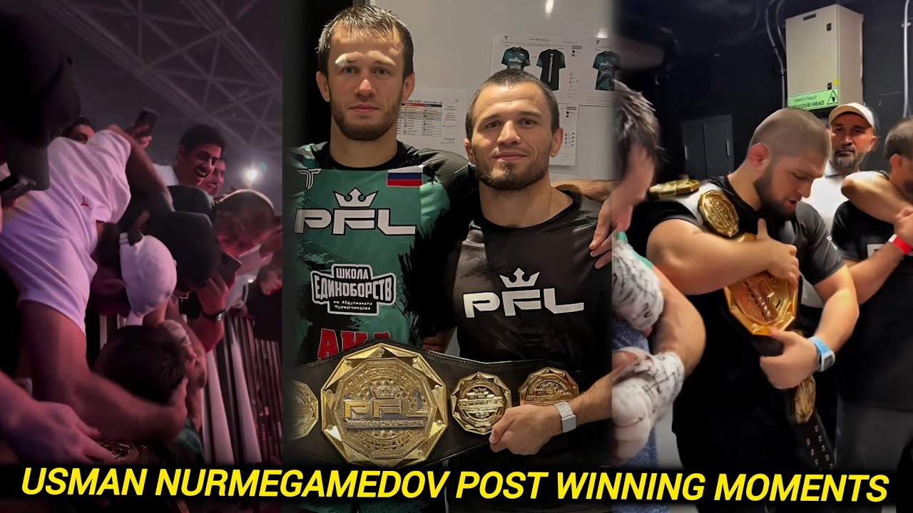 Usman Nurmegamedov PFL Post Winning Moments With Team 