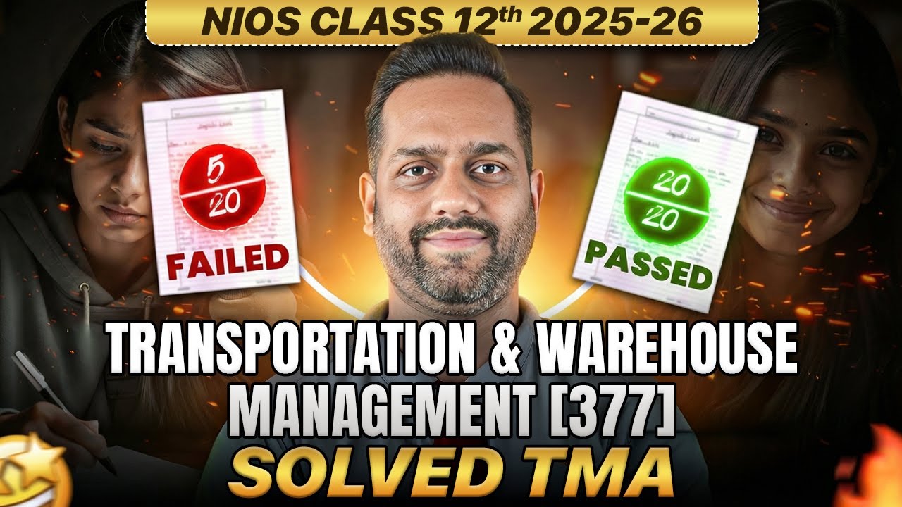 NIOS Class 12 Transportation And Warehouse Management 337 Solved TMA April 2026