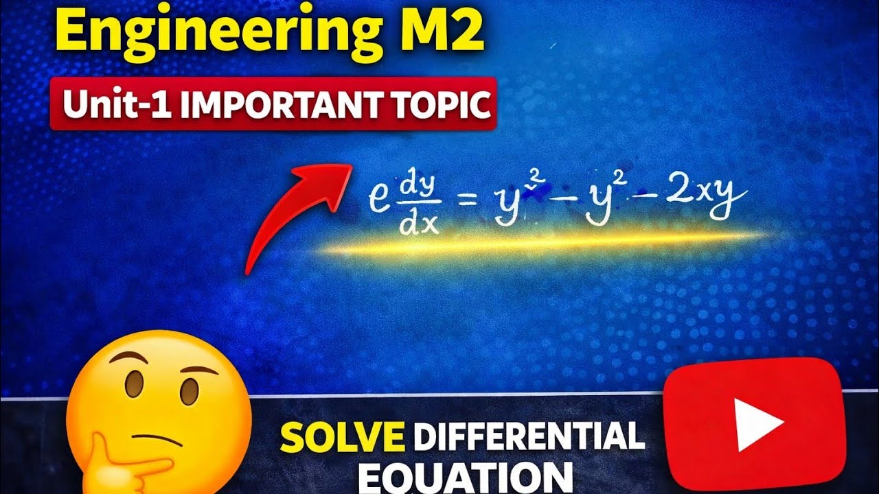  Differential equation 💯2 Simplified for EngineersScore 70+ in M2  EasilyNo Fear M2 💪 #study #video