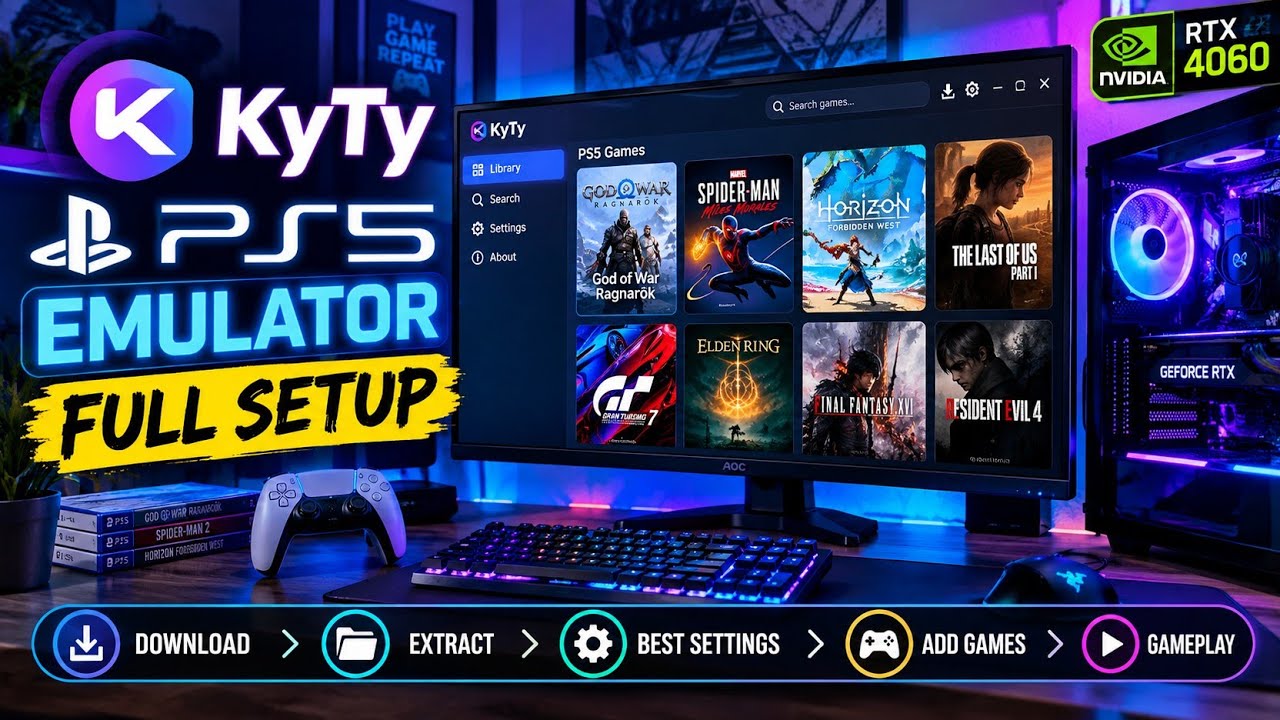 Kyty PS5 Emulator FULL SETUP! How to Install, Add Games & Best Settings on PC