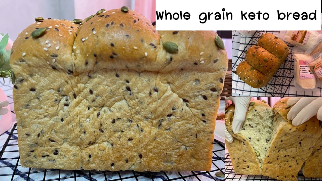 Keto LowCarb ขนมปังคีโตธัญพืช(ไร้แป้ง,ไร้น้ำตาล) Whole grain keto bread