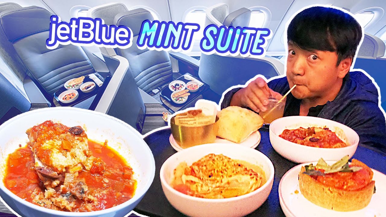 Обзор еды в JetBlue &laquo;MINT SUITE&raquo;! ЛУЧШАЯ еда на борту!