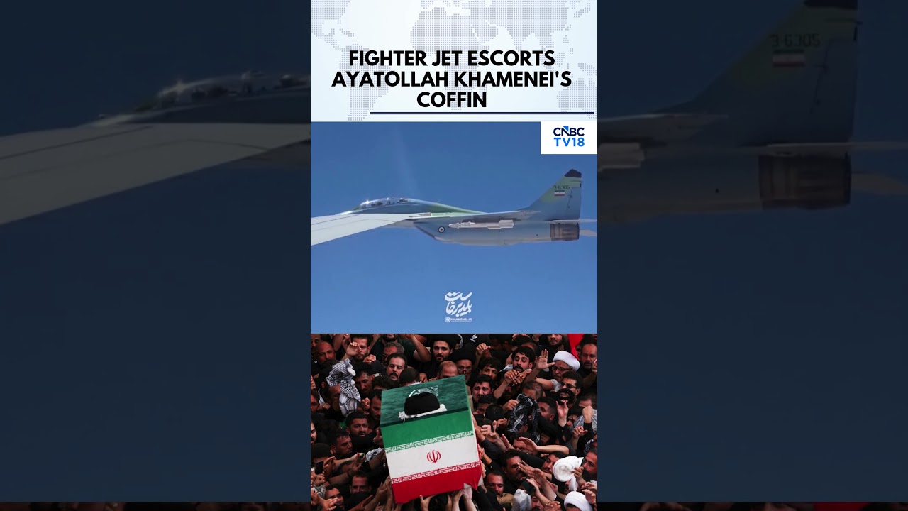 Iranian Air Force Escorts Khamenei's Coffin From Iraq To Iran | Ayatollah Khamenei's Burial | N18G