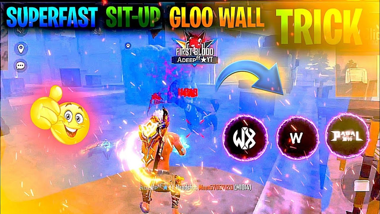 FASTEST SIT-UP GLOO WALL TRICK ON MOBILE | ALL GLOOWALL PROBLEM SOLVED |GARENA FREE FIRE