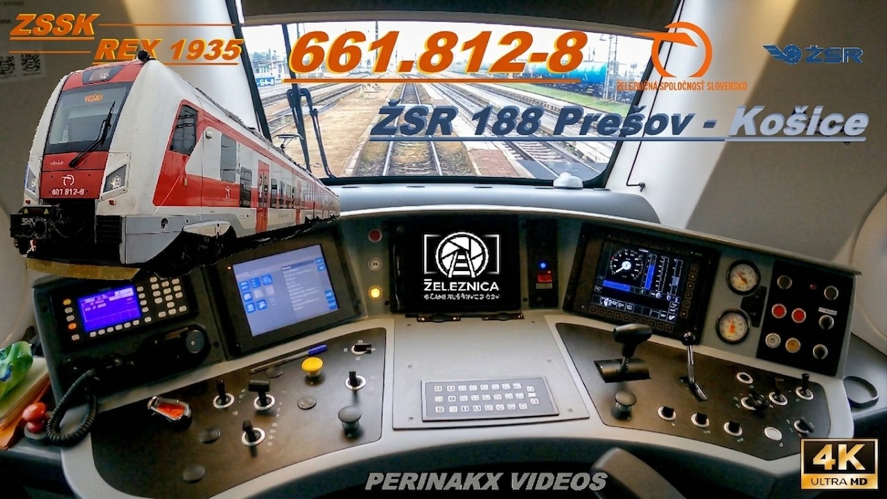 4K Cabview ► 661.812-8/ Prešov - Košice / REX 1935 ► Riadenie novej elektrickej jednotky Panter