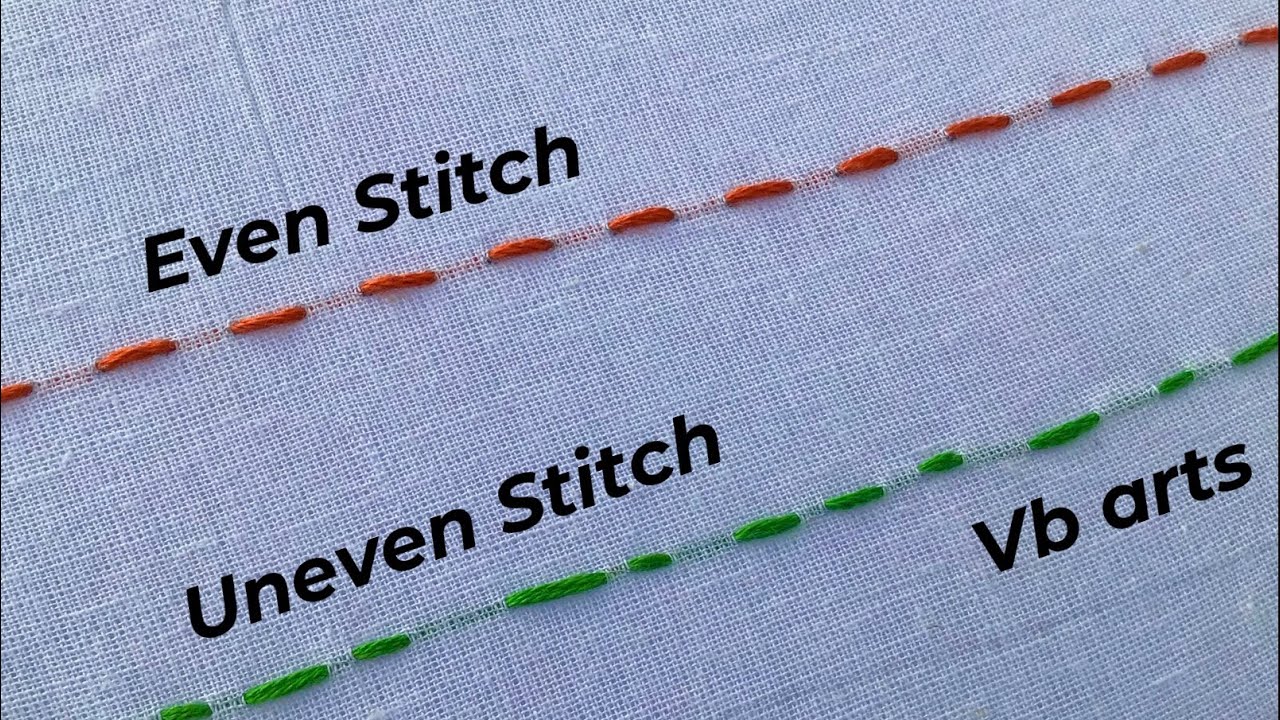 Even and Uneven Stitches | Hand embroidery stitches for beginners | Poongodi’s Channel | vb arts