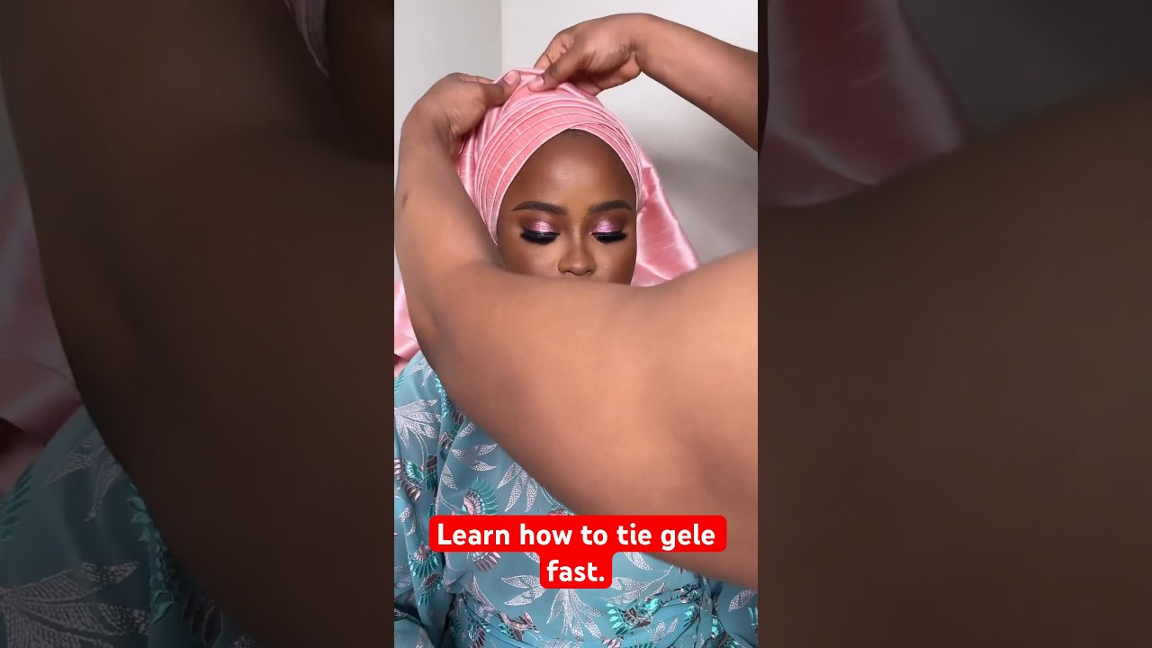 Learn how to tie gele in 1 minutes. I tied my Aunt’s gele for a wedding and it came out beautiful.