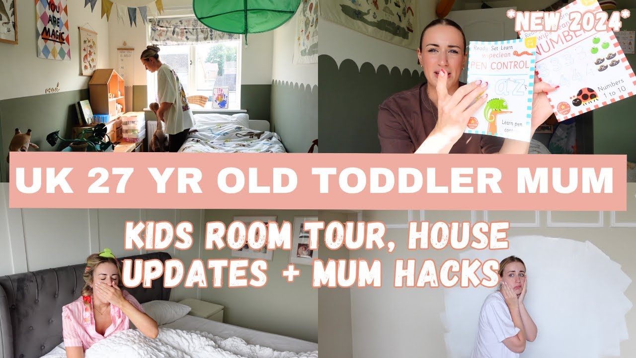 MUM VLOG | EXTREME Small Kids Bedroom Makeover/ Tour, Rental Home Updates, Toddler Mum Hacks