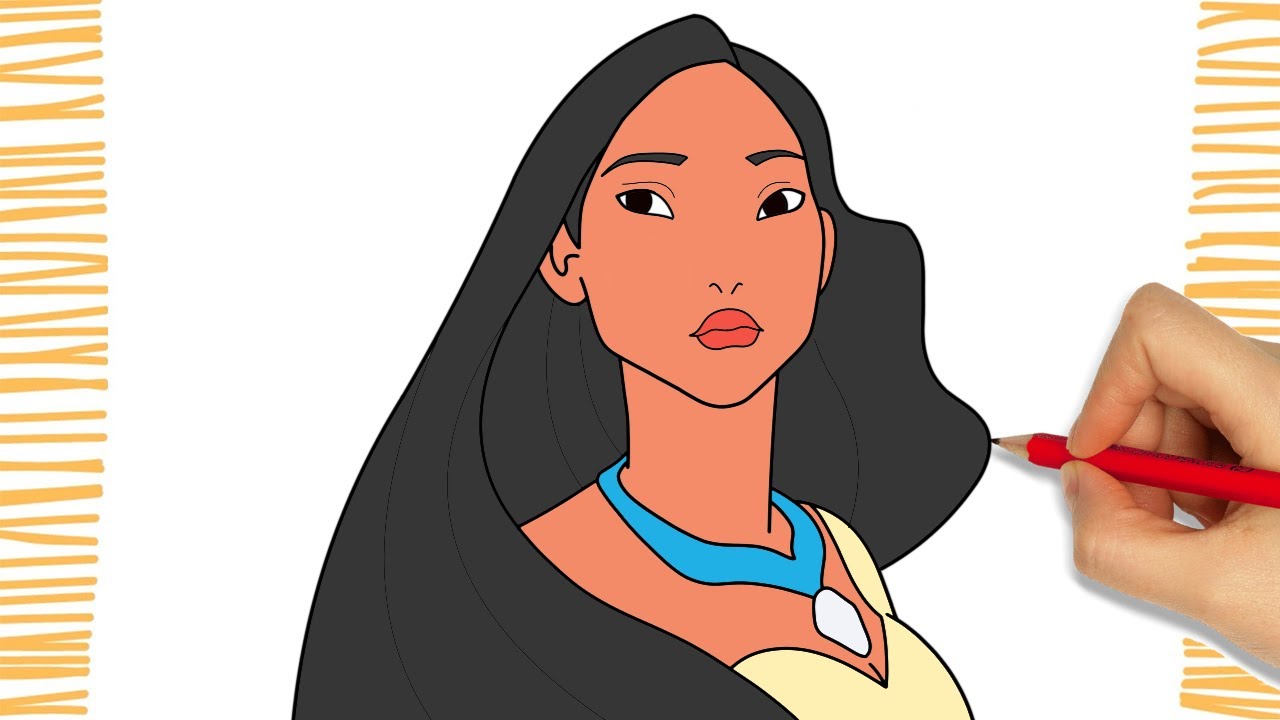 How to Draw POCAHONTAS - Easy