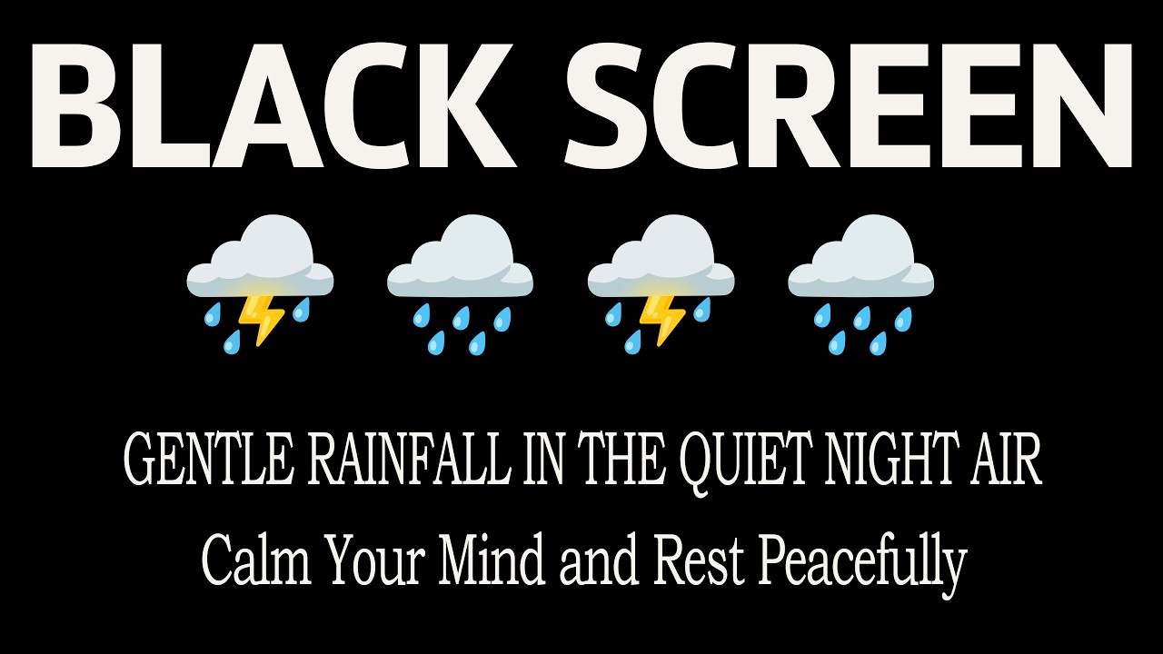 Black Screen | Extreme Heavy Rain & Thunder for Fast Sleep and Anxiety Relief