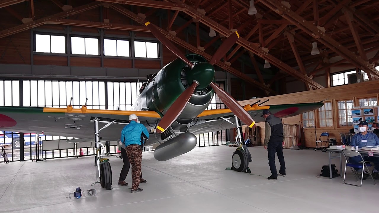 『紫電改』のエンジン始動❗#鶉野飛行場跡#UZURANO#紫電改#戦闘機#shorts