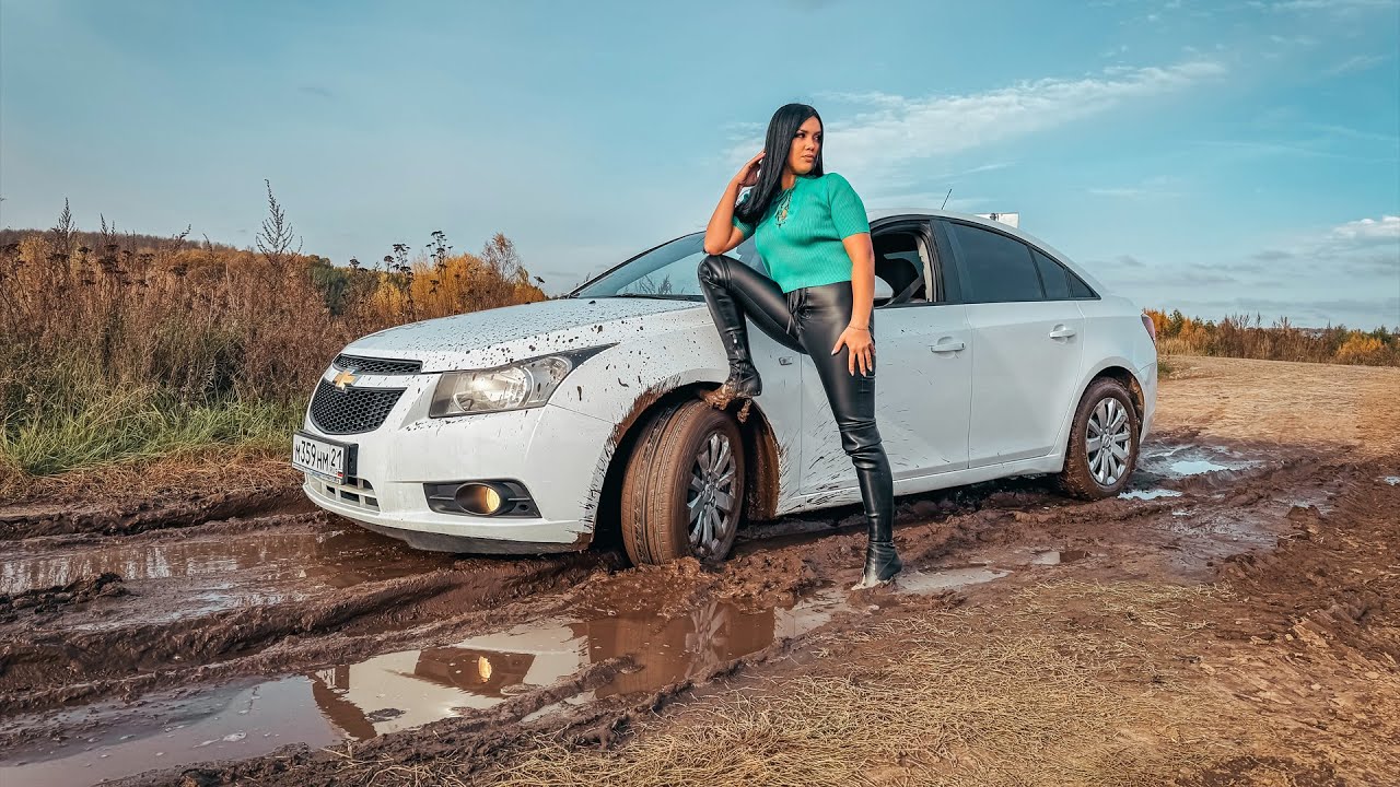 CAR STUCK || Christina got stuck in a muddy puddle with her boots on