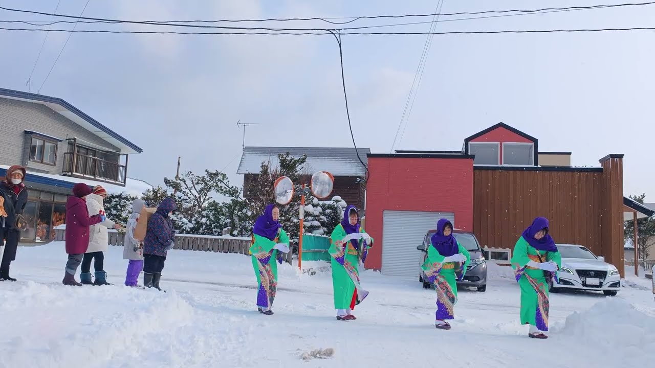 老部の餅つき踊り　門打ち
