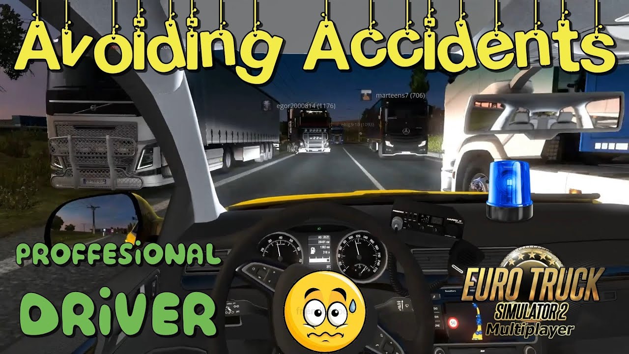 Professional Driver. Avoiding accidents and Idiots on the Road in ETS 2 MP & Funny Moments