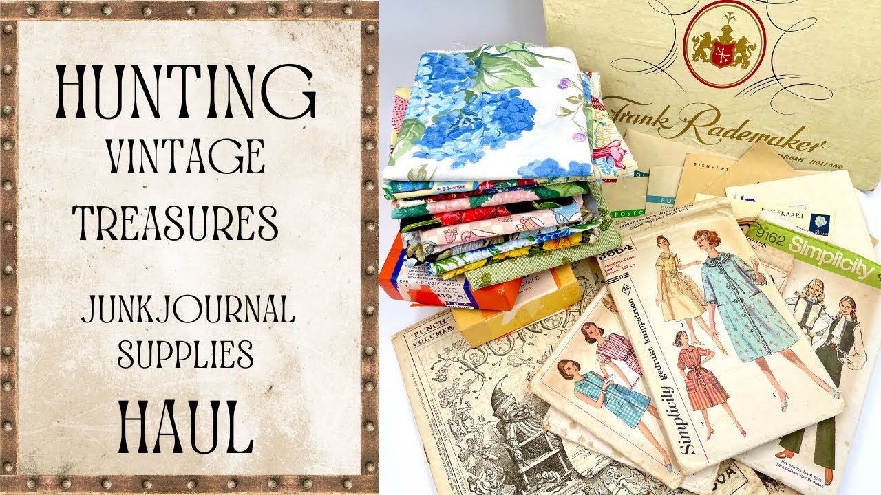 VINTAGE JUNKJOURNAL SUPPLIES HAUL - #junkjournal #papercraft #thrifthaul #vintage