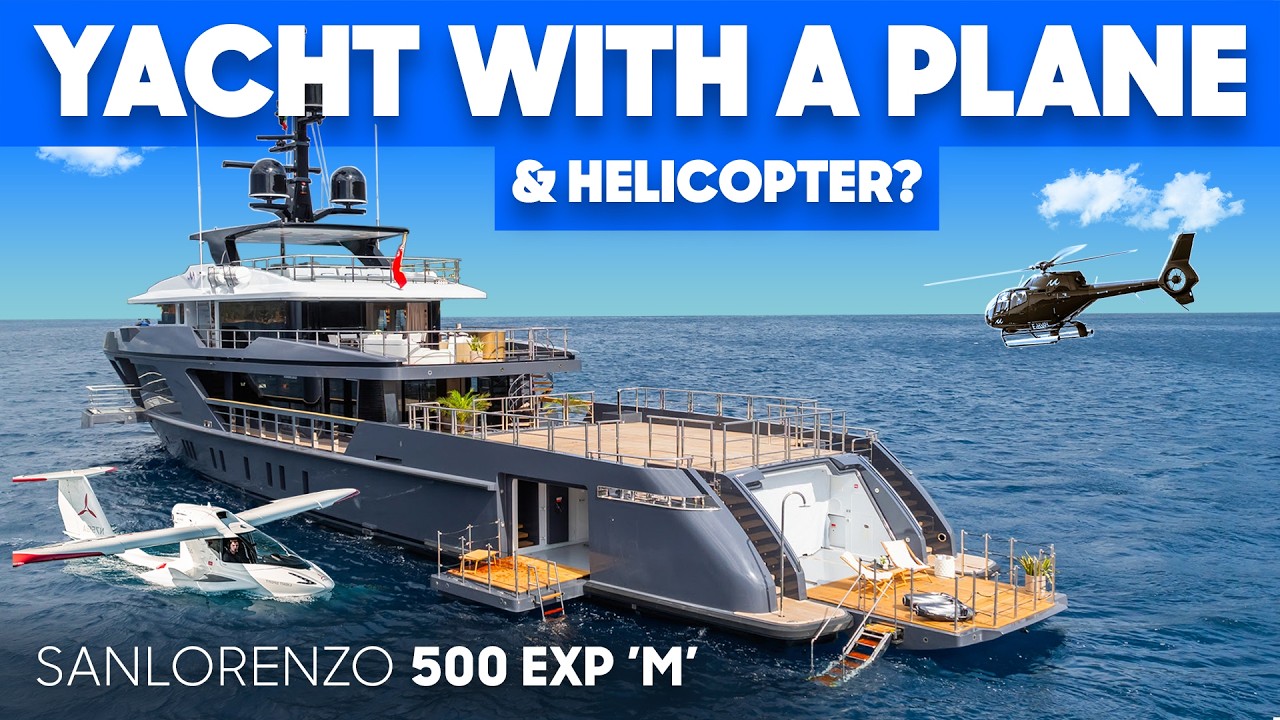 MIND BLOWING 🤯 Ultimate Liveaboard with Toys. Yacht Tour of Sanlorenzo 500 EXP & Review