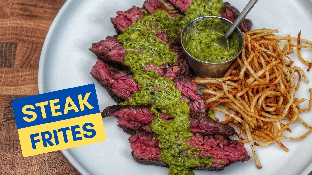 STEAK FRITES w/ a vibrant Chimichurri Sauce