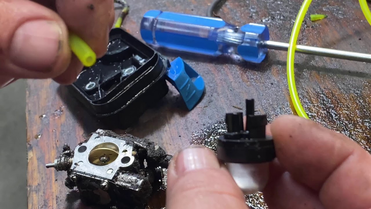 Husqvarna 525P4S pole saw/pole pruner carburetor and fuel system repair.