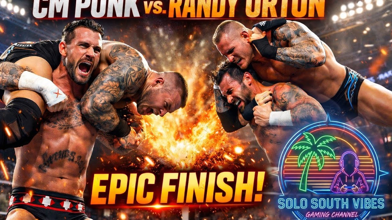 CM Punk vs. Randy Orton: EPIC FINISH! 😱 |#wwe #cmpunk #randyorton #2k25 