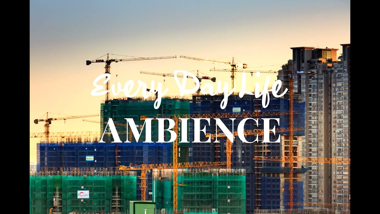 Construction site sounds trucks jackhammers ASMR Ambience - 4 hours audio