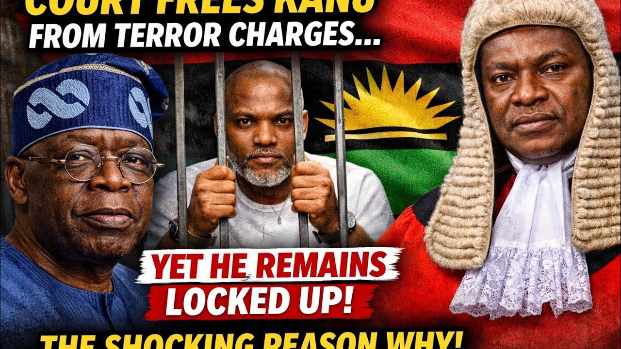 COURT FREES KANU FROM TERROR CHARGES, YET HE REMAINS LOCKED UP - THE SHOCKING REASON WHY