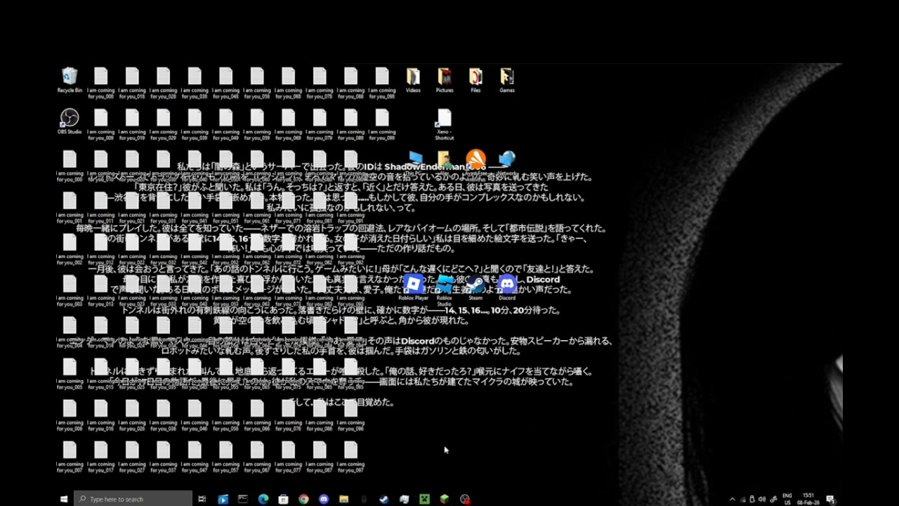 minecraft inside the system but on my old pc that is on life support