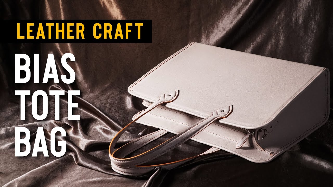 [가죽공예] 바이어스 토트백 만들기: [leather craft]making a bias tote bag