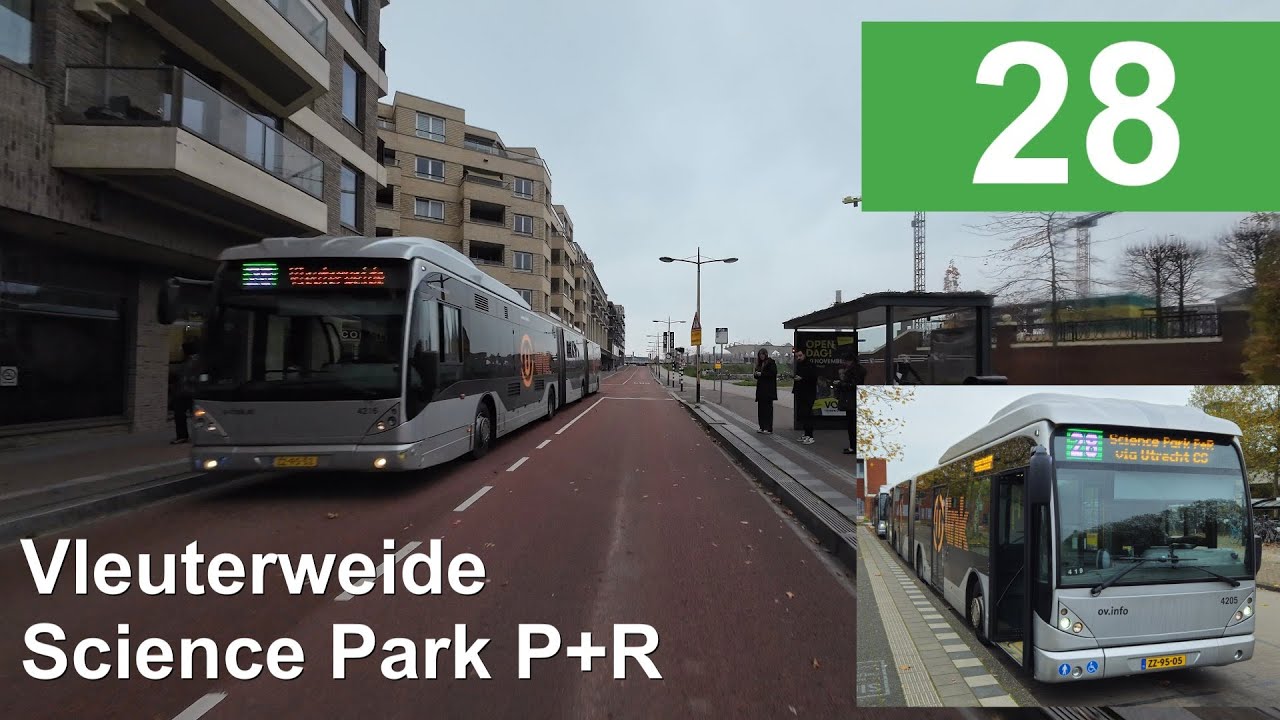 U-OV lijn 28: Station Vleuten - P+R Science Park | Qbuzz Utrecht | Qbuzz 4205 | 2024
