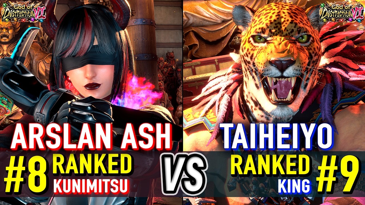T8 🔥 ARSLAN ASH (#8 Ranked Kunimitsu) vs TAIHEIYO (#9 Ranked King) 🔥 Tekken 8 High Level Gameplay