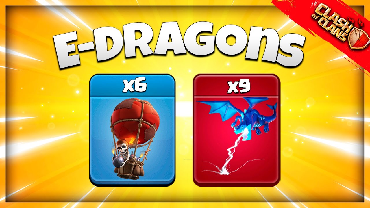 TH14 Electro Dragon Attack Strategy | 9 x Electro Dragons + 6 Balloons!!! | Clash of Clans