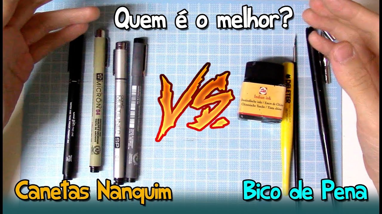Caneta Nanquim VS Bico de Pena - quem é o melhor para arte-final?