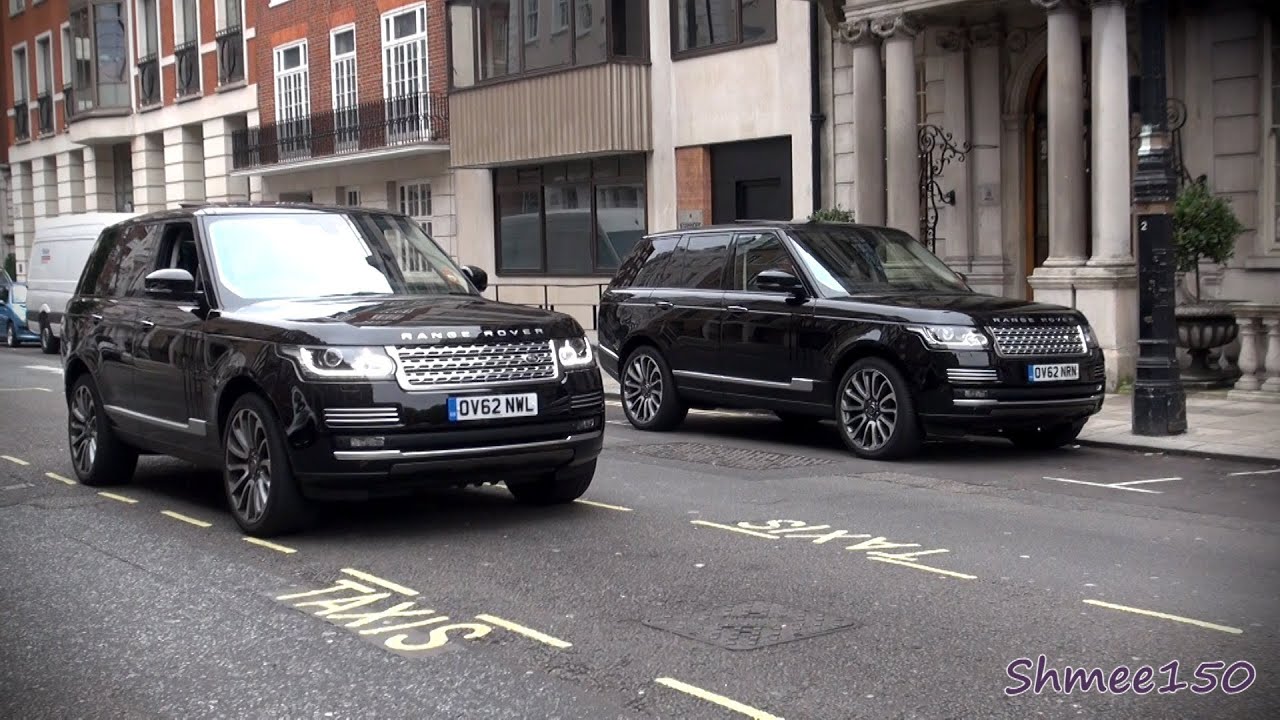 Two 2013 Range Rover Autobiographys in London - Land Rover Promo Event?
