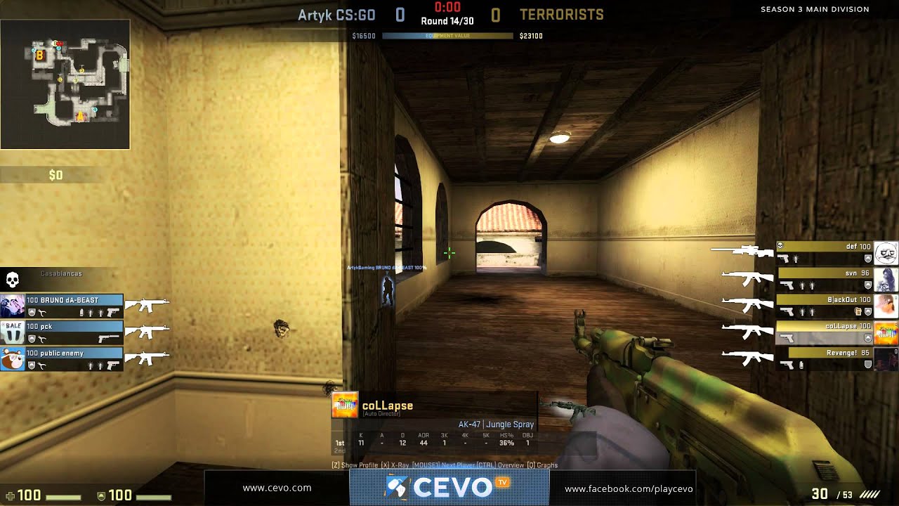 CEVO-Main CS:GO Season 3 Playoffs LB Round 2: Artyk Gaming vs. UNiX on de_mirage