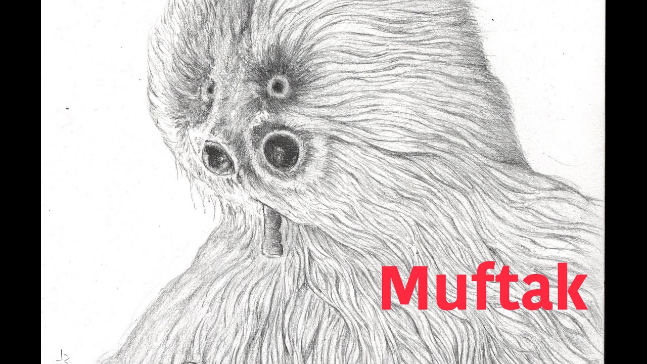 Star Wars Cantina alien Muftak time lapse drawing