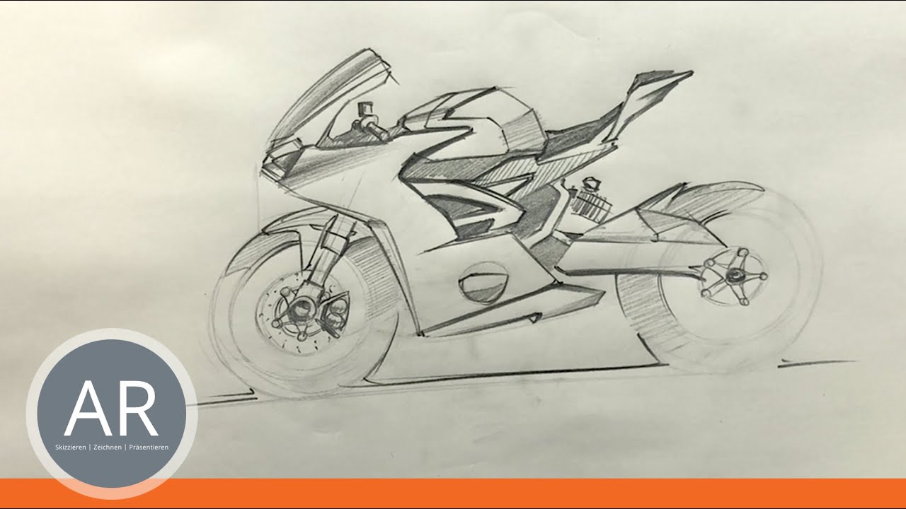Motorr&auml;der einfach zeichnen. Wo kann ich Transportation Design studieren. Mappenvorbereitungskurse