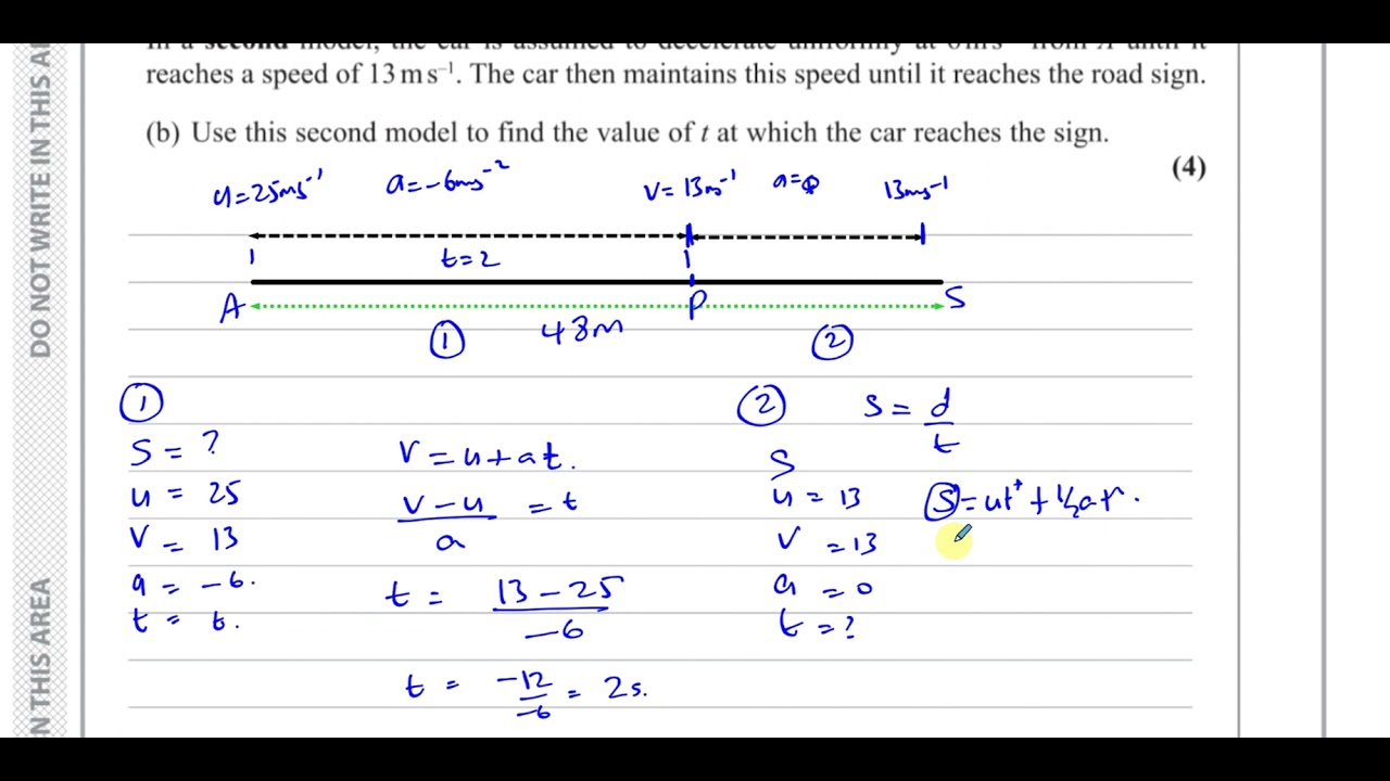 WME01/01 IAL (Edexcel) M1 October 2021 IAL Q3 Kinematics, suvat.