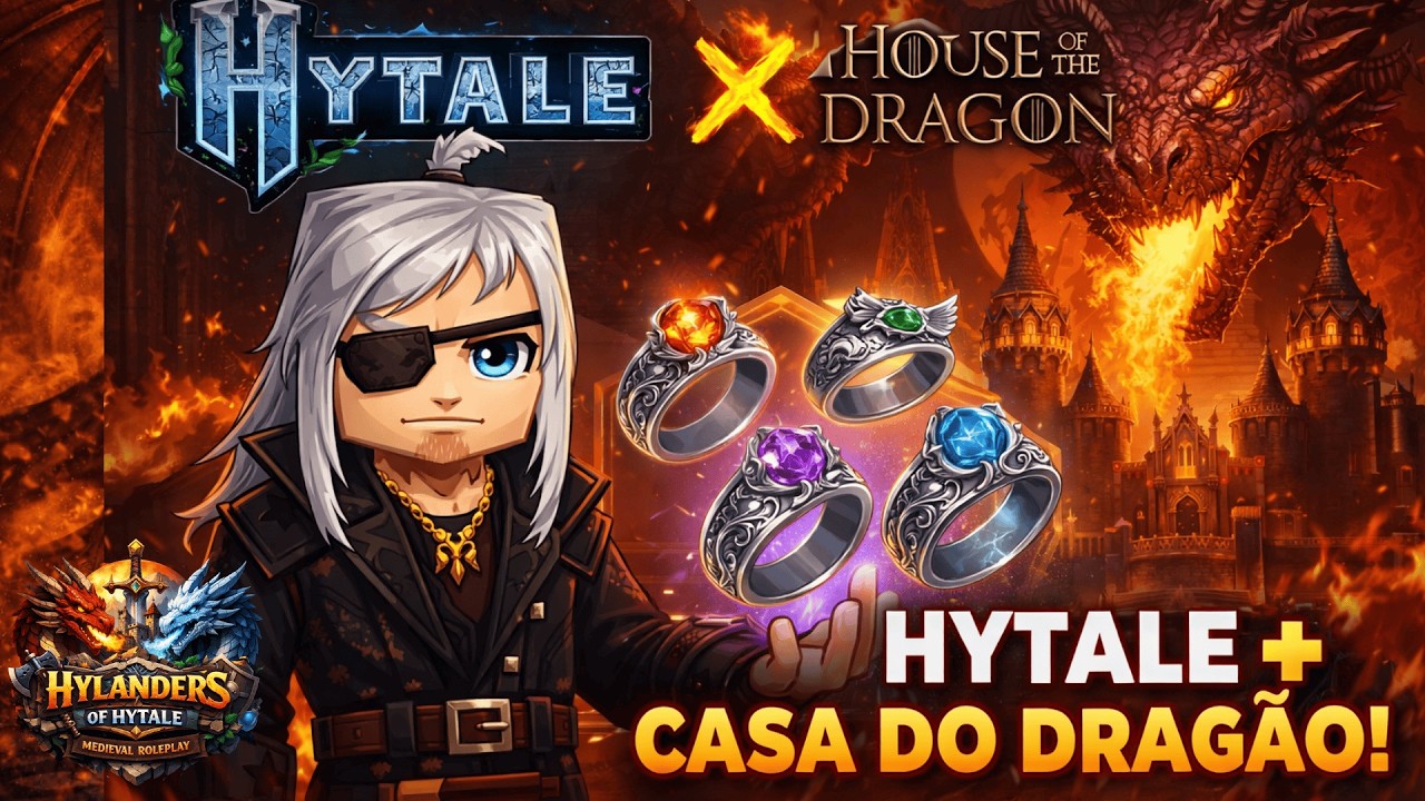 O ANEL DO PODER! Servidor Hytale RP A CASA DO DRAGAO Part 1 A Fome do Sindicato!