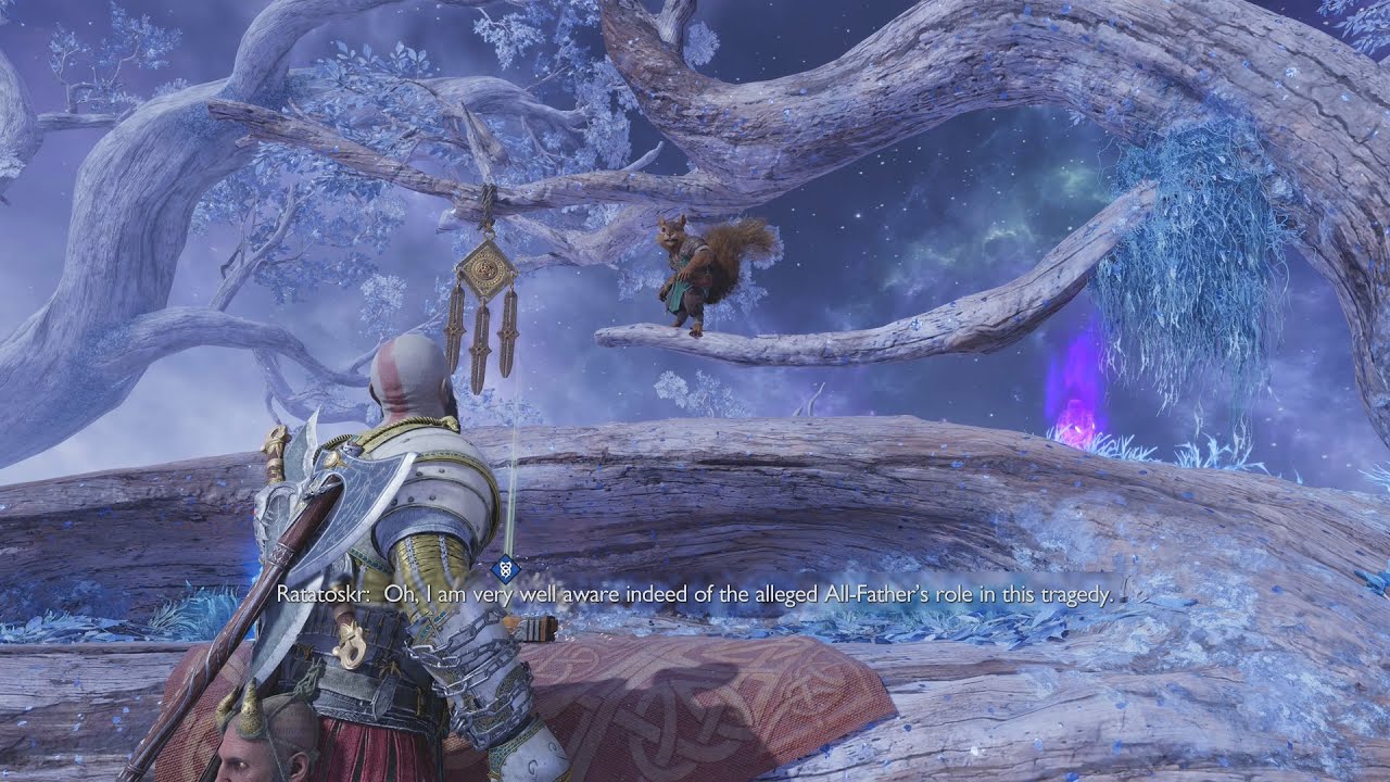 Ratatoskr Finds Out Kratos Killed Nidhogg The Dragon - God Of War: Ragnar&ouml;k