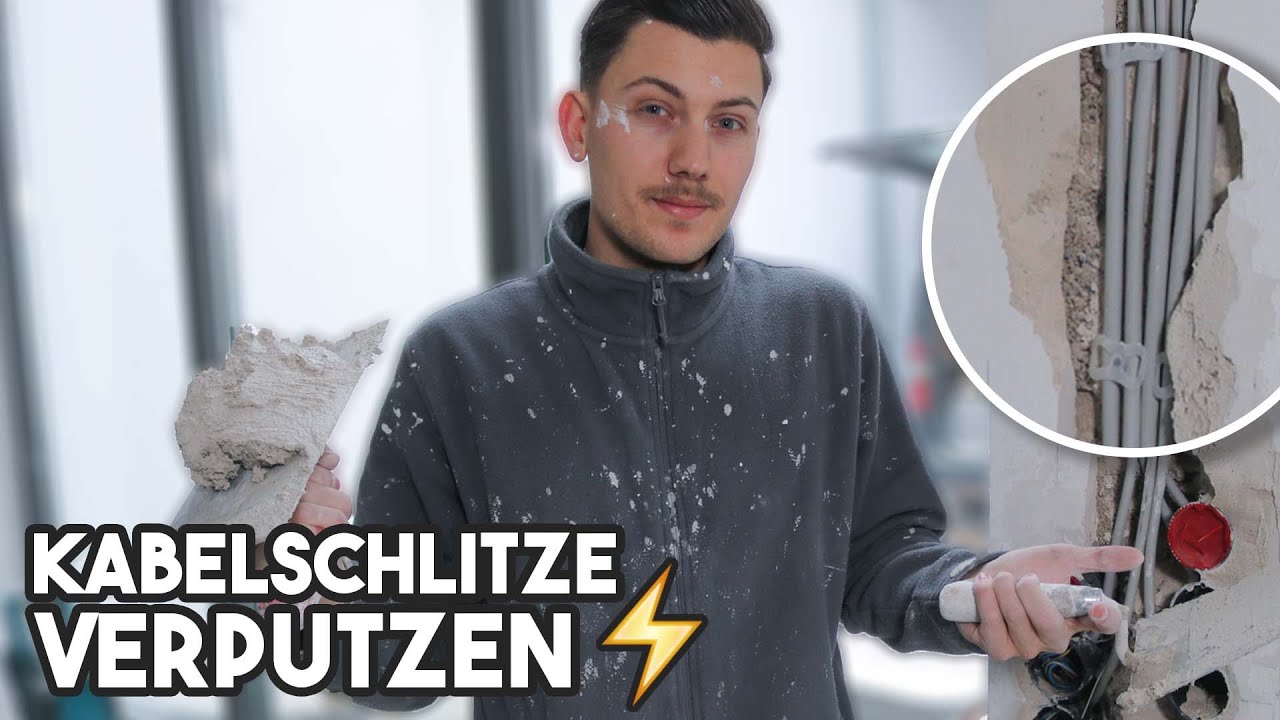 Kabelschlitze vom Elektriker richtig verputzen ⚡️ | kreativtobi