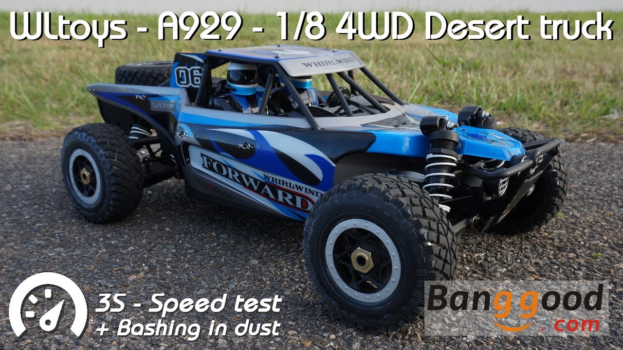 • WLtoys  - A929 1/8 4WD Desert truck - 3s speed test  •